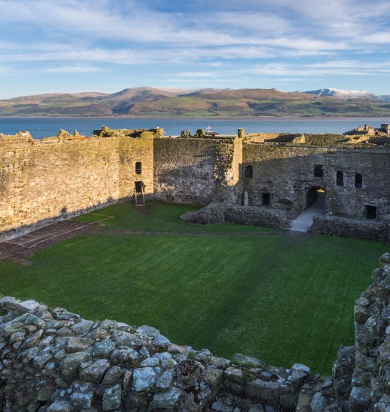 Beaumaris Castle UNESCO World Heritage Site on the Isle of Anglesey overlooking the Menai Strait