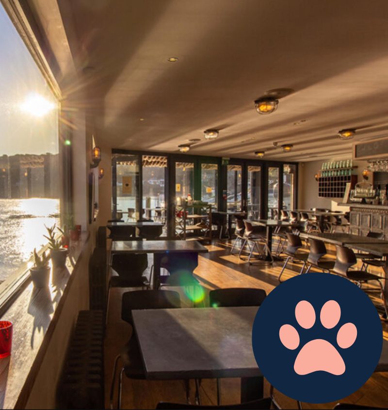 Dylan's restaurant on the Menai Strait at Menai Bridge, Anglesey