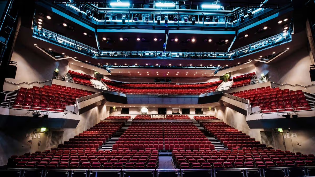 An interior picture of the seats in Venue Cymru, Llandudno