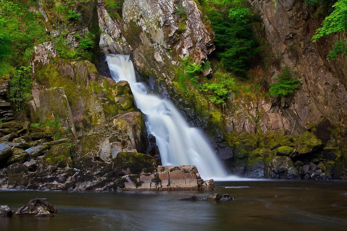 Conwy Falls waterfall in North Wales