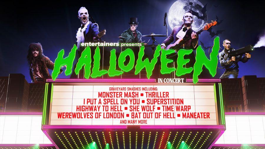 A promotional image for the Halloween in Concert event at Venue Cymru